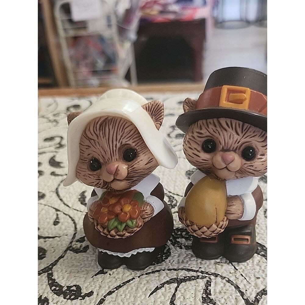 Vintage Hallmark Kitty Pilgrim Salt and Pepper Pair